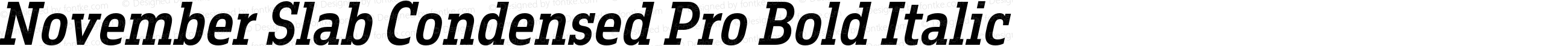 November Slab Condensed Pro Bold Italic