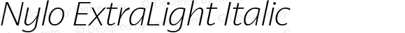 Nylo ExtraLight Italic