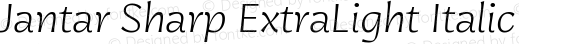 Jantar Sharp ExtraLight Italic