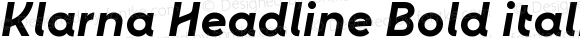 Klarna Headline Bold italic