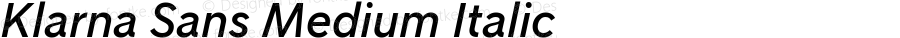 Klarna Sans Medium Italic