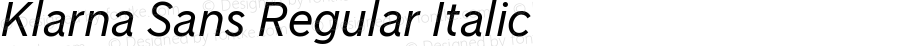 Klarna Sans Regular Italic