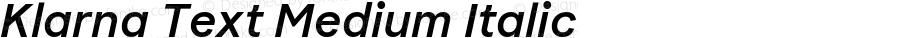 Klarna Text Medium Italic