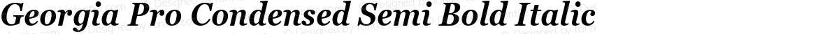 Georgia Pro Condensed Semi Bold Italic