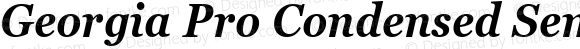 Georgia Pro Condensed Semi Bold Italic