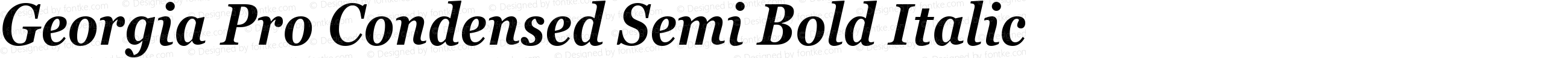 Georgia Pro Condensed Semi Bold Italic