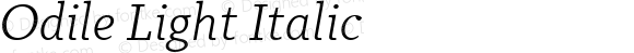 Odile Light Italic