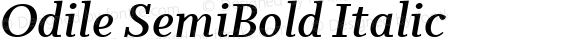 Odile SemiBold Italic