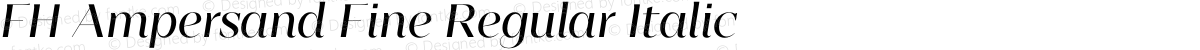 FH Ampersand Fine Regular Italic