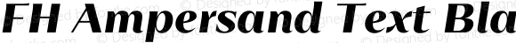FH Ampersand Text Black Italic