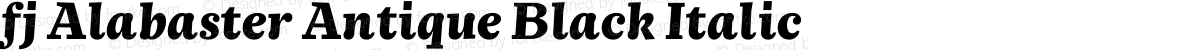 fj Alabaster Antique Black Italic