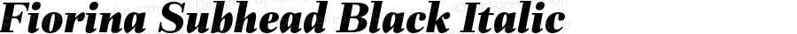 Fiorina Subhead Black Italic