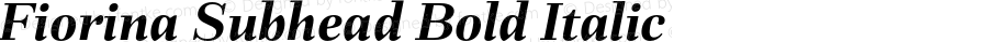 Fiorina Subhead Bold Italic