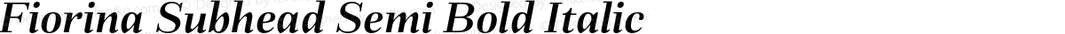Fiorina Subhead Semi Bold Italic