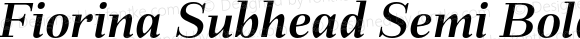 Fiorina Subhead Semi Bold Italic