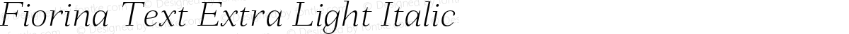 Fiorina Text Extra Light Italic