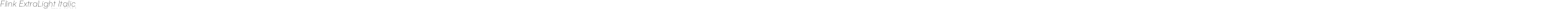 Flink ExtraLight Italic