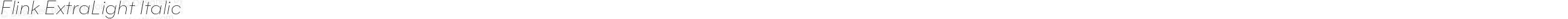 Flink ExtraLight Italic