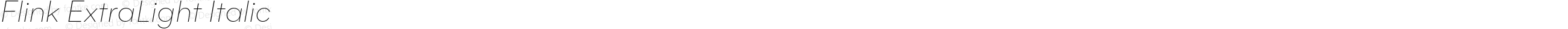 Flink ExtraLight Italic