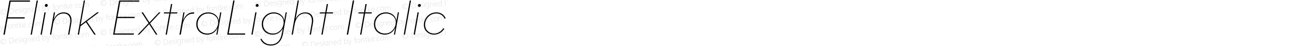 Flink ExtraLight Italic