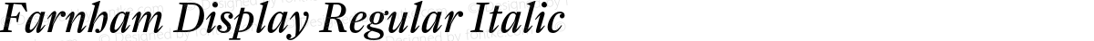 Farnham Display Regular Italic