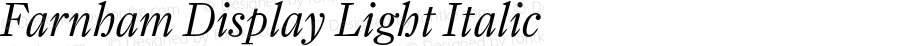 FarnhamDisplay Light Italic