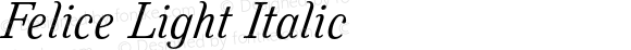 Felice Light Italic
