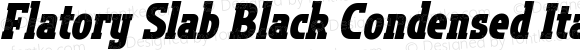 Flatory Slab Black Condensed Italic