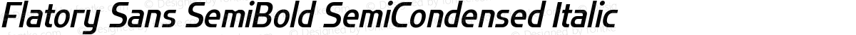 Flatory Sans SemiBold SemiCondensed Italic