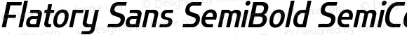 Flatory Sans SemiBold SemiCondensed Italic