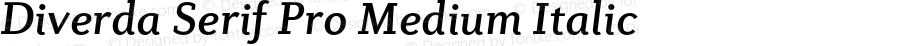 Diverda Serif Pro Medium Italic