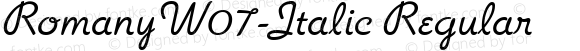 Romany W07 Italic