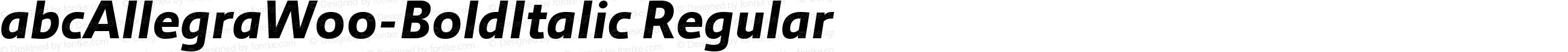 abc Allegra W00 Bold Italic