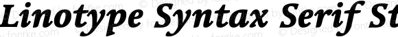 Linotype Syntax Serif Std Heavy Italic