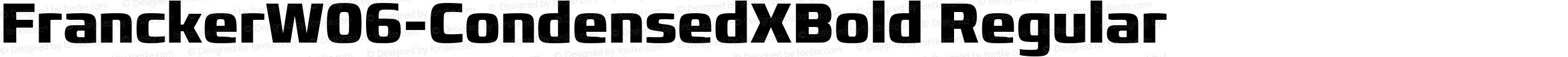 Francker W06 Condensed X Bold