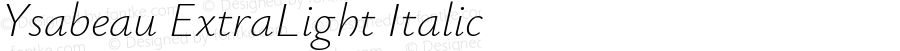 Ysabeau ExtraLight Italic