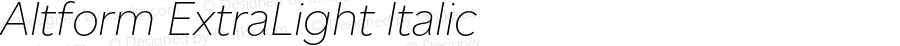 Altform ExtraLight Italic