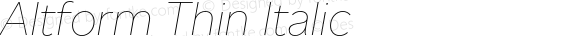 Altform Thin Italic