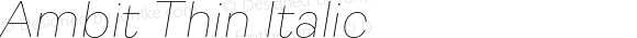 Ambit Thin Italic