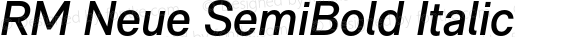 RM Neue SemiBold Italic