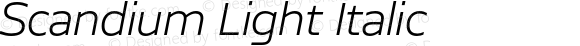 Scandium Light Italic