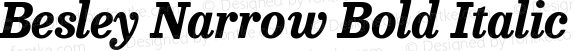 Besley Narrow Bold Italic