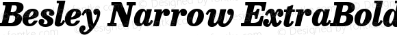 Besley Narrow ExtraBold Italic