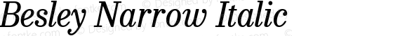 Besley Narrow Italic