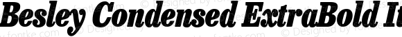 Besley Condensed ExtraBold Italic