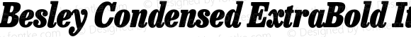 Besley Condensed ExtraBold Italic