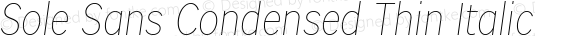 Sole Sans Condensed Thin Italic