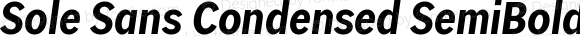 Sole Sans Condensed SemiBold Italic