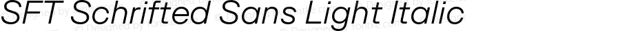 SFT Schrifted Sans Light Italic
