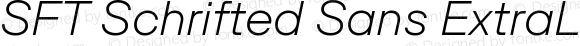 SFT Schrifted Sans ExtraLight Italic